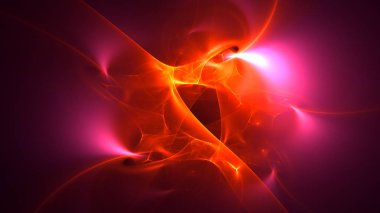 Soyut fraktal ışık arkaplanı 3 boyutlu oluşturuluyor