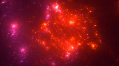 Soyut fraktal ışık arkaplanı 3 boyutlu oluşturuluyor