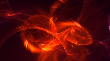 Soyut fraktal ışık arkaplanı 3 boyutlu oluşturuluyor