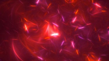 Soyut fraktal ışık arkaplanı 3 boyutlu oluşturuluyor