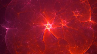 Soyut fraktal ışık arkaplanı 3 boyutlu oluşturuluyor