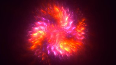 Soyut fraktal ışık arkaplanı 3 boyutlu oluşturuluyor