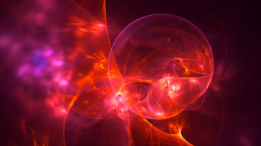 Soyut fraktal ışık arkaplanı 3 boyutlu oluşturuluyor