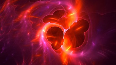 Soyut fraktal ışık arkaplanı 3 boyutlu oluşturuluyor