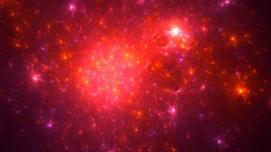 Soyut fraktal ışık arkaplanı 3 boyutlu oluşturuluyor