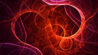 Soyut fraktal ışık arkaplanı 3 boyutlu oluşturuluyor