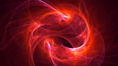 Soyut fraktal ışık arkaplanı 3 boyutlu oluşturuluyor