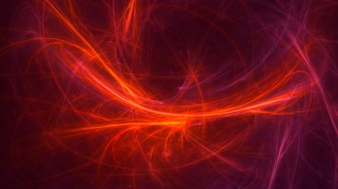 Soyut fraktal ışık arkaplanı 3 boyutlu oluşturuluyor