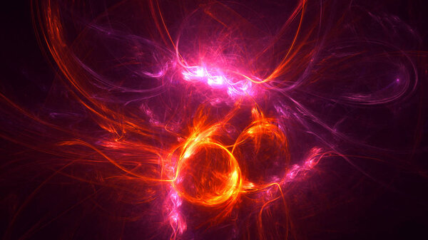 3D рендеринг абстрактного фрактального света