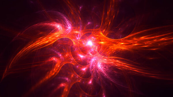 3D рендеринг абстрактного фрактального света