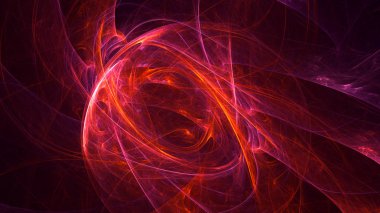 Soyut fraktal ışık arkaplanı 3 boyutlu oluşturuluyor