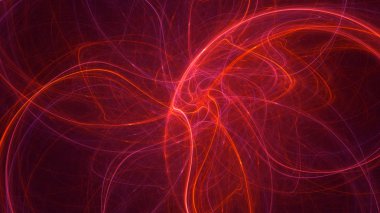 Soyut fraktal ışık arkaplanı 3 boyutlu oluşturuluyor