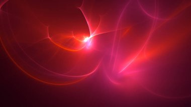 Soyut fraktal ışık arkaplanı 3 boyutlu oluşturuluyor