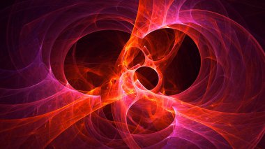 Soyut fraktal ışık arkaplanı 3 boyutlu oluşturuluyor