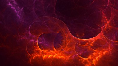 Soyut fraktal ışık arkaplanı 3 boyutlu oluşturuluyor