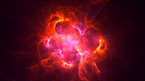 3D рендеринг абстрактного фрактального света