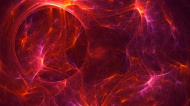 Soyut fraktal ışık arkaplanı 3 boyutlu oluşturuluyor