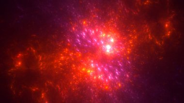 Soyut fraktal ışık arkaplanı 3 boyutlu oluşturuluyor