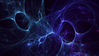 Soyut fraktal ışık arkaplanı 3 boyutlu oluşturuluyor