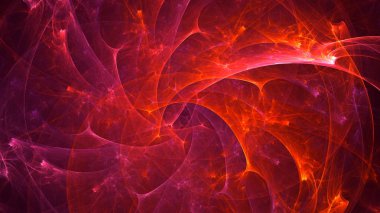 Soyut fraktal ışık arkaplanı 3 boyutlu oluşturuluyor