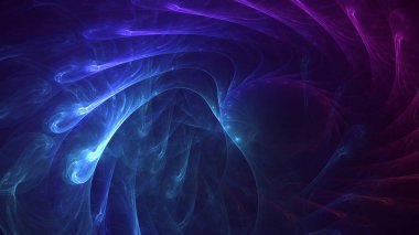 Soyut fraktal ışık arkaplanı 3 boyutlu oluşturuluyor
