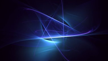 Soyut fraktal ışık arkaplanı 3 boyutlu oluşturuluyor