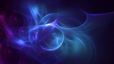 Soyut fraktal ışık arkaplanı 3 boyutlu oluşturuluyor