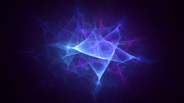 Soyut fraktal ışık arkaplanı 3 boyutlu oluşturuluyor