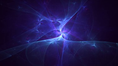 Soyut fraktal ışık arkaplanı 3 boyutlu oluşturuluyor