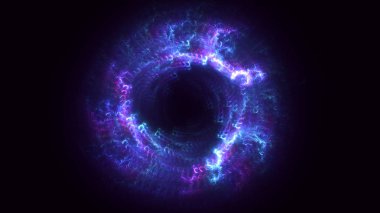 Soyut fraktal ışık arkaplanı 3 boyutlu oluşturuluyor