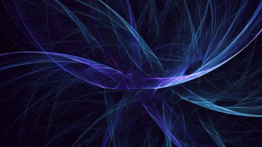 Soyut fraktal ışık arkaplanı 3 boyutlu oluşturuluyor