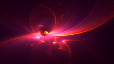 Soyut fraktal ışık arkaplanı 3 boyutlu oluşturuluyor