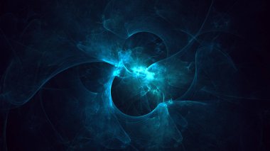 Soyut fraktal ışık arkaplanı 3 boyutlu oluşturuluyor