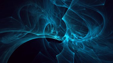 Soyut fraktal ışık arkaplanı 3 boyutlu oluşturuluyor