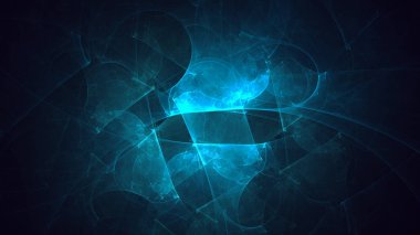 Soyut fraktal ışık arkaplanı 3 boyutlu oluşturuluyor