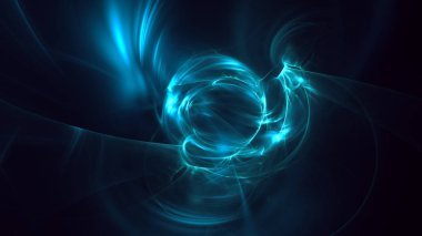 Soyut fraktal ışık arkaplanı 3 boyutlu oluşturuluyor