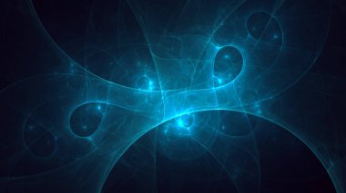 Soyut fraktal ışık arkaplanı 3 boyutlu oluşturuluyor