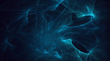 Soyut fraktal ışık arkaplanı 3 boyutlu oluşturuluyor