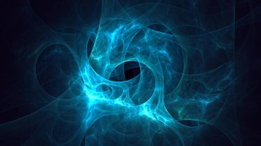 Soyut fraktal ışık arkaplanı 3 boyutlu oluşturuluyor