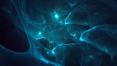 Soyut fraktal ışık arkaplanı 3 boyutlu oluşturuluyor