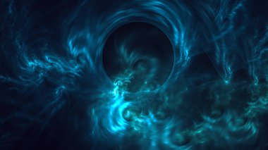 Soyut fraktal ışık arkaplanı 3 boyutlu oluşturuluyor