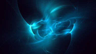 Soyut fraktal ışık arkaplanı 3 boyutlu oluşturuluyor