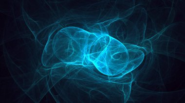 Soyut fraktal ışık arkaplanı 3 boyutlu oluşturuluyor