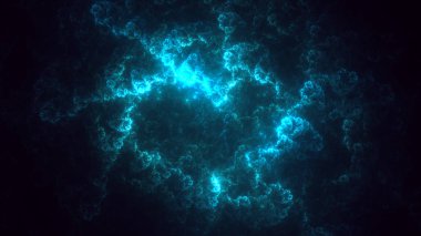 Soyut fraktal ışık arkaplanı 3 boyutlu oluşturuluyor