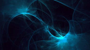 Soyut fraktal ışık arkaplanı 3 boyutlu oluşturuluyor