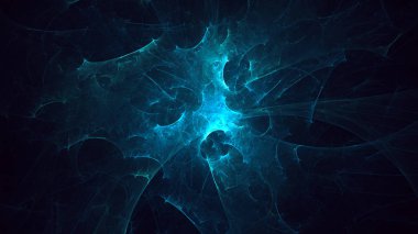 Soyut fraktal ışık arkaplanı 3 boyutlu oluşturuluyor