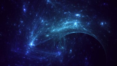 Soyut fraktal ışık arkaplanı 3 boyutlu oluşturuluyor