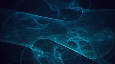 Soyut fraktal ışık arkaplanı 3 boyutlu oluşturuluyor