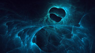 Soyut fraktal ışık arkaplanı 3 boyutlu oluşturuluyor