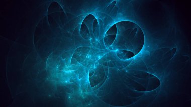 Soyut fraktal ışık arkaplanı 3 boyutlu oluşturuluyor